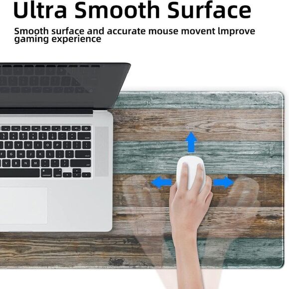 Extended Gaming Mouse Pad Vintage Wood Grain Pattern (31.5x11.8x0.12Inch) - Picture 6 of 7